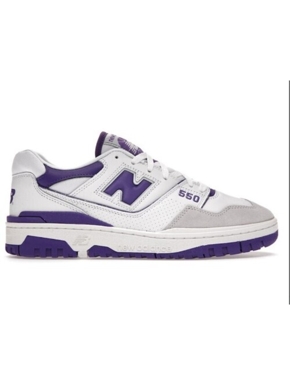 Size 8M - New Balance 550 White Purple